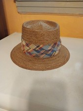 Usado, Chapéu de palha de coco vintage Brooks Brothers genuíno tamanho 7 3/8 comprar usado  Enviando para Brazil