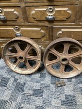 (2) CARRINHO INDUSTRIAL VINTAGE CORRESPONDENTE STEAMPUNK FERRO FUNDIDO 14,5" RODA DE MOTOR HIT MISS comprar usado  Enviando para Brazil