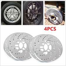 Usado, Tampa do rotor de freio a disco de carro perfurada cruz alumínio tom prata 14"/roda maior comprar usado  Enviando para Brazil