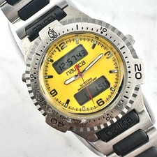 Antigo Relógio Masculino Digital Analógico NAUTICA 42mm Cronógrafo Tempo Duplo BATERIA NOVA comprar usado  Enviando para Brazil