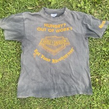 Camiseta Harley Davidson Vintage Com Fome Fora do Trabalho Coma Seu Queimador de Arroz G EUA Rara comprar usado  Enviando para Brazil