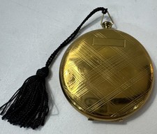 Estojo maquiagem vintage dourado compacto Zell Fifth Ave Puff Hollywood Glam produtos de beleza comprar usado  Enviando para Brazil