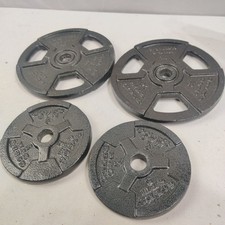 (4) GOLD'S GYM - Placas de peso de ferro fundido de 10 lb e 5 lb - Total de 30 libras - Furo de 1 pol. comprar usado  Enviando para Brazil