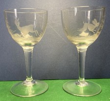 Engraved wine glasses for sale  MANCHESTER