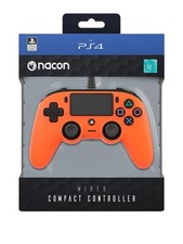 Nacon przewodowy pad PS4 w kolorze pomarańczowym z wibracjami, używany na sprzedaż  PL