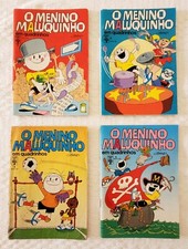 RARE LOT: O MENINO MALUQUINHO #1 - 4 (1989 & 1990) - BRAZIL BY ZIRALDO / ABRIL🌟 comprar usado  Brasil 