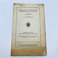 1917 preservation vegetables for sale  Hinckley