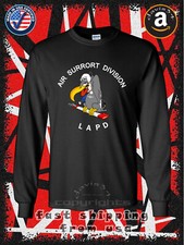 Nova Camiseta Masculina Manga Longa Logotipo Divisão de Apoio Aéreo LAPD Camiseta Americana comprar usado  Enviando para Brazil