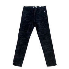 Jeans skinny feminino padrão social no tornozelo tamanho 6 preto camuflado slim fit, usado comprar usado  Enviando para Brazil