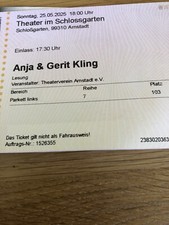 Tickets anja gerit gebraucht kaufen  Zeulenroda-Triebes