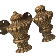 Par de amarrações de cortina de urna neoclássica vintage – pátina dourada de metal fundido comprar usado  Enviando para Brazil