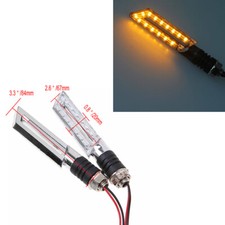 2x Lâmpada LED âmbar universal para motocicleta indicador de luz de seta pisca-pisca bicicleta comprar usado  Enviando para Brazil