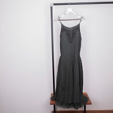 Vestido feminino MES DEMOISELLES em camadas fora do ombro gola V verde cinza fit flare 36 comprar usado  Enviando para Brazil