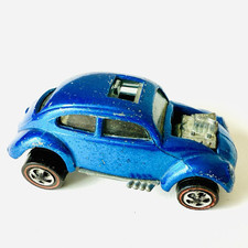 Hot Wheels Redline 1968 CUSTOM VOLKSWAGEN US Blue Original VW Beetle Bug AllCaps, usado comprar usado  Enviando para Brazil