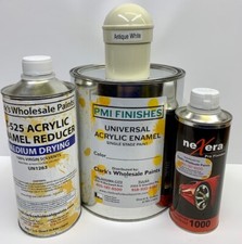 Kit de galão branco antigo estágio único esmalte acrílico carro kit de pintura automática, usado comprar usado  Enviando para Brazil