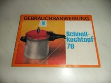 Gebrauchsanweisung schnellkoch gebraucht kaufen  Eisfeld