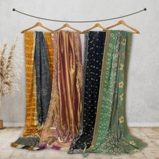 Lote de artesanato de tecido bordado com miçangas à mão vintage de seda Sarees Sanskriti comprar usado  Enviando para Brazil