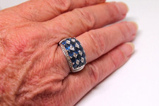 Bague cocktail saphirs d'occasion  Libourne