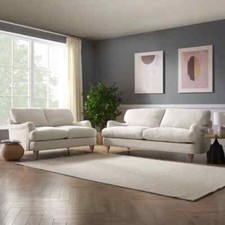Ivory linen seater for sale  HARROW