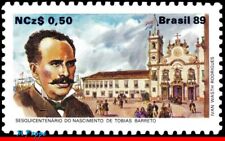 2171 BRASIL 1989 TOBIAS BARRETO, POETA, IGREJA, ARQUITETURA, MI# 2302 C-1634 MNH comprar usado  Brasil 