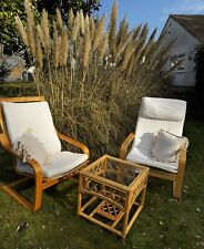 2 X Sillones de Jardín Sillas y Ratán Mimbre Mesa Boho segunda mano  Embacar hacia Mexico