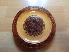 Drewniany talerz z PRLU Cepelia - średnica 18 cm na sprzedaż  PL