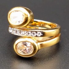 Moderner goldfarbener ring gebraucht kaufen  Essen