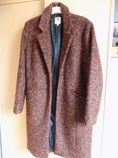 Wollmantel bouclé zimt gebraucht kaufen  Hamburg