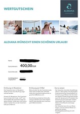 Aldiana gutschein wertgutschei gebraucht kaufen  Mainz