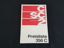 1963 Porsche 356 Carrera 2 Coupe Cabrio Prospekt Brochure Preisliste price list comprar usado  Enviando para Brazil