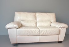 Ledercouch 2er cremeweiß gebraucht kaufen  Altendorf