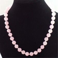 COLAR DE CONTAS REDONDAS DE PEDRA PRECIOSA QUARTZO ROSA 10 MM 18" comprar usado  Enviando para Brazil