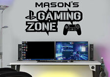 Adesivos de parede personalizados Gaming Zone decalques controle PS Gamer arte de parede infantil 4 comprar usado  Enviando para Brazil