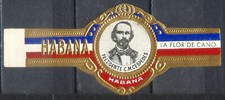 OLD CIGAR BAND "PRESIDENTE C. M. CESPEDES " of "LA FLOR DE CANO" comprar usado  Enviando para Brazil
