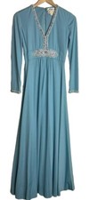 Vestido Feminino Vintage Lillie Rubin Victoria Royal Ltd Frisado 8 Longo Azul Tiffany comprar usado  Enviando para Brazil