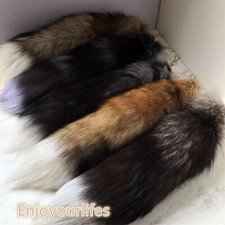 Pingente bolsa chaveiro cauda de raposa real 50cm/20" jogos adultos brinquedos de cosplay peludos, usado comprar usado  Enviando para Brazil