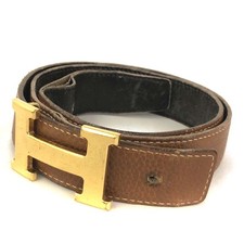 Cinto Masculino HERMES Constance H Taurillon Clemence Couro 90cm Marrom/2BG2734 comprar usado  Enviando para Brazil