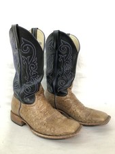 Botas caubói masculinas Horse Power Top mão couro marrom preto e azul tamanho 10,5 D comprar usado  Enviando para Brazil