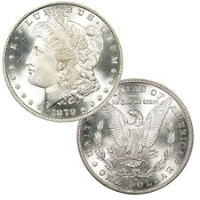 1879 S Morgan dólar de prata $1 brilhante não circulado BU 90% prata comprar usado  Enviando para Brazil