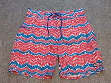 Bermuda de praia Vineyard Vines 32 listras azuis rosa bolsos gravata praia, usado comprar usado  Enviando para Brazil