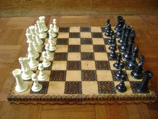 Vintage chess wooden for sale  BORDON