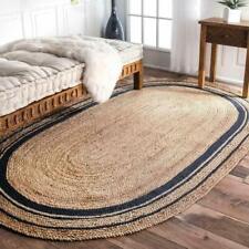 Alfombra Yute Ovalada Natural Granja Corredor Yute Aspecto Rústico Trenzado Alfombra Moderna segunda mano  Embacar hacia Mexico