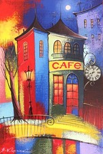 Original painting, acrylic on canvas, Cafe, 20x30cm, In perfect condition comprar usado  Enviando para Brazil