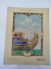Menu ancien transatlantique d'occasion  Anglet