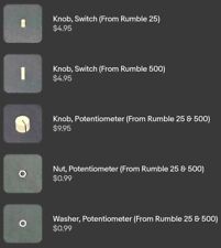 Peças de amplificador de baixo Fender Rumble ***USADAS/NOVAS*** Botão Botão Hardware 25 500 comprar usado  Enviando para Brazil
