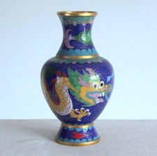 Cloisonne vase gelber gebraucht kaufen  Königsbrunn