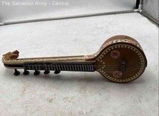 Instrumento musical Veena clásico indio impreso en madera marrón de 5 cuerdas segunda mano Instrumento musical Veena clásico indio impreso en madera marrón de 5 cuerdas segunda mano  Embacar hacia Mexico