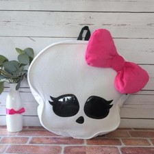 Monster High travesseiro de pelúcia caveira mochila branca caveira com laço rosa 2011 RARO comprar usado  Enviando para Brazil