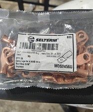 Pacote com 25 porcas terminais de extremidade de cabo de bateria anel SELTERM 4 AWG 5/16"  comprar usado  Enviando para Brazil