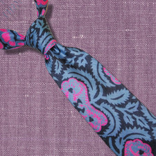 Gravata masculina de seda importada vintage CHIPP alta rosa escura floral gravata larga comprar usado  Enviando para Brazil
